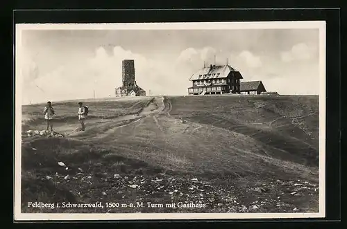 AK Feldberg i. Schwarzwald, Turm mit Gasthaus