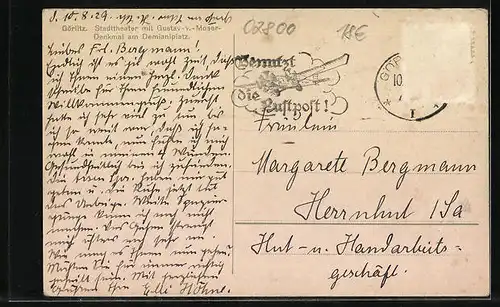 AK Görlitz, Kaisertrutz mit Stadttheater