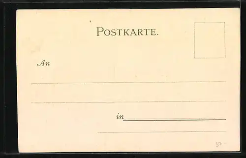 Künstler-AK Eibsee, Uferpartie mit Bergen