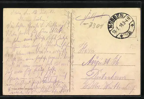 AK Döbeln, Niedermarkt mit Theater-Restaurant