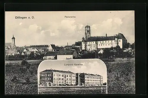 AK Dillingen a. D., Luitpold-Kaserne, Panorama