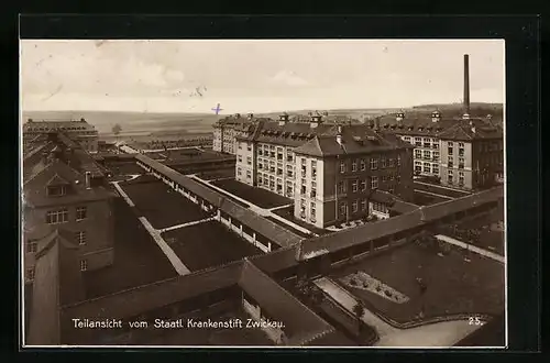 AK Zwickau, Teilansicht vom Staatlichen Krankenstift