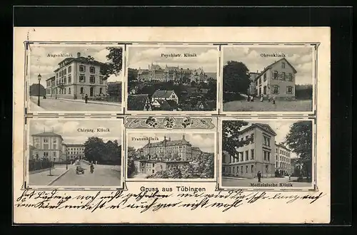 AK Tübingen, Psychiatrische Klinik, Augenklinik, Ohrenklinik