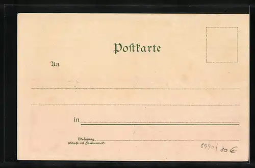 Lithographie Lindau i. B., Ortsansicht in der Abenddämmerung