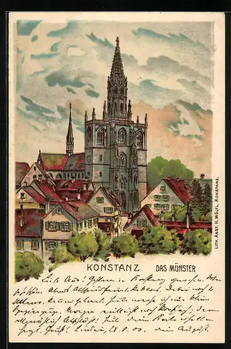 Lithographie Konstanz, Das Münster