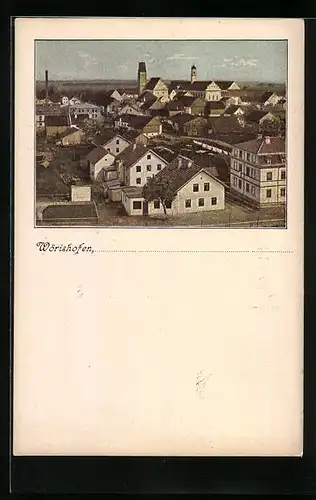 AK Wörishofen, Gesamtansicht mit Kirche