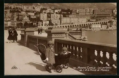 AK Monte Carlo, Prinzessin von Monaco mit Kinderwagen
