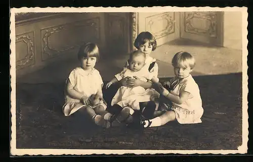 AK Prinz Jean-Grand, Duc Héritier, Prinzessinnen Elisabeth, Marie-Adelheid, Marie-Gabrielle von Luxemburg