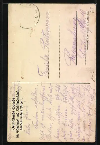 AK Isabelle, Prinzessin von Bayern mit ihren kleinen Kindern