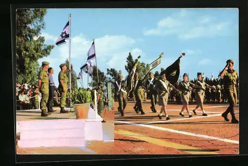AK Israelitische Soldaten bei einer Parade