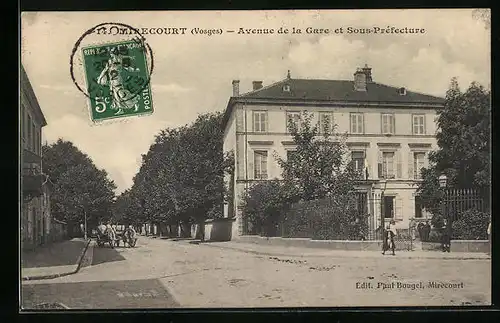 AK Mirecourt, Avenue de la Gare et Sous-Prefecture