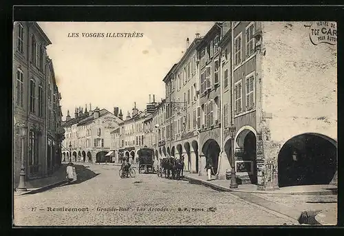 AK Rentiremont, Grande Rue, Les Arcades