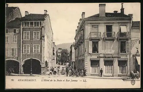 AK Rentiremont, L'Hotel de la Poste et Rue Jannys