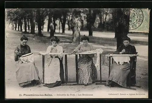 AK Plombiéres-les-Bains, Indurstrie du Pays, Les Brodeuses