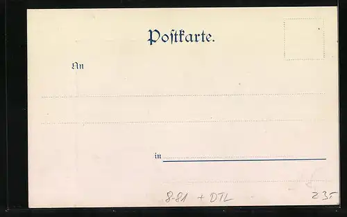 AK Karlsruhe, Antiquitätenhandel mit Strassenpartie