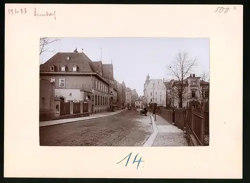 Fotografie Brück & Sohn Meissen, Ansicht Limbach i. Sa., Postamt in der Moritzstrasse