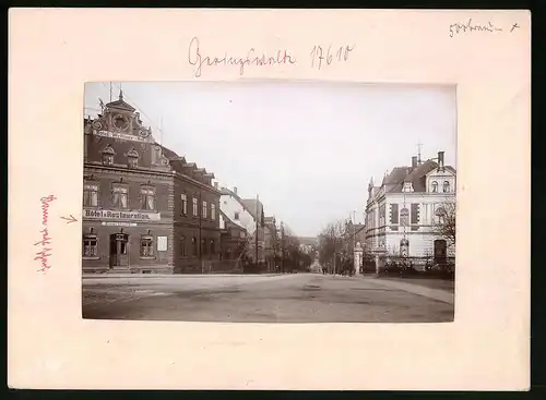 Fotografie Brück & Sohn Meissen, Ansicht Geringswalde, Bahnhofstrasse mit Hotel Wettiner Hof
