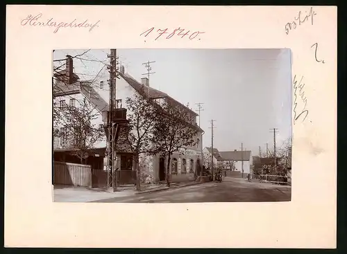 Fotografie Brück & Sohn Meissen, Ansicht Hintergersdorf, Gasthaus zum Erbgericht