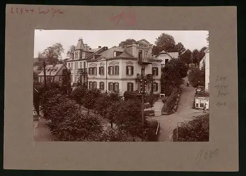 Fotografie Brück & Sohn Meissen, Ansicht Bad Elster, Haus Weisse Rose, Haus Mozart & Haus Gerda