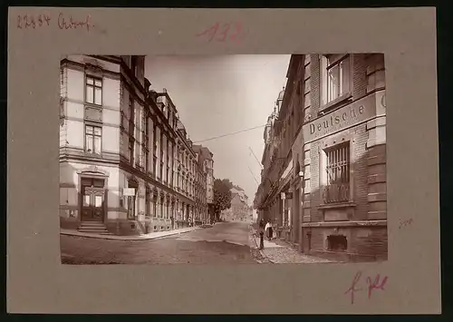 Fotografie Brück & Sohn Meissen, Ansicht Adorf i. V., Hauptstrasse mit Zweigstelle Allgemeine Deutsche Creditbank