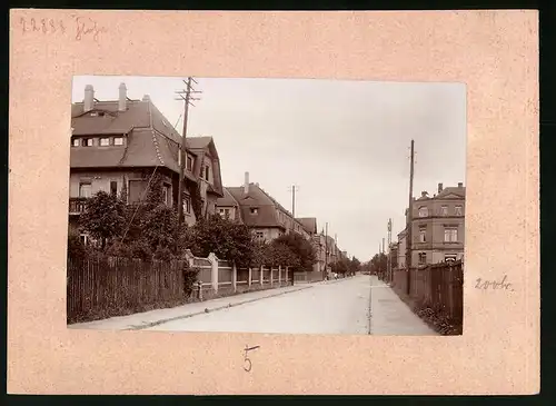Fotografie Brück & Sohn Meissen, Ansicht Flöha, Carolastrasse mit Wohnhäusern