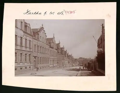 Fotografie Brück & Sohn Meissen, Ansicht Hartha, Friedrichstrasse mit Wohnhäusern