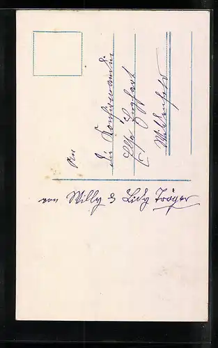 AK Junge Dame neben Schutzengel zur Konfirmation