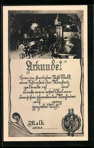 AK Melk, Kellerstüberl der Stifts-Brauerei