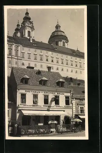 AK Melk /Donau, Gasthof zum grünen Baum