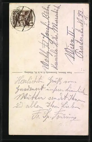 AK Maria-Taferl, Dampfer passiert den Ort, Hauptplatz, Kirche