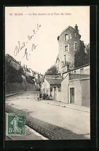 AK Blois, La Rue Gallois et la Tour de Guise