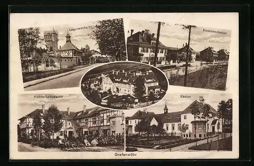 AK Grafenwöhr, Truppenübungsplatz - Lagerwache, Kasino, Militär-Gasthof