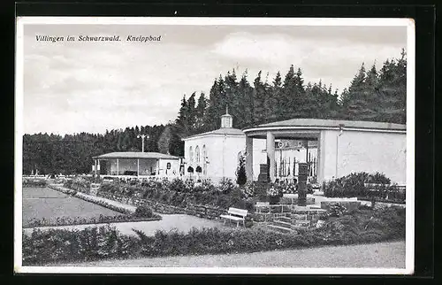 AK Villingen /Schwarzw., Kneippbad - Gebäude, Becken