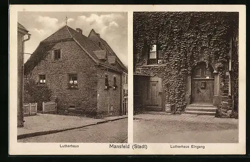 AK Mansfeld (Stadt), Lutherhaus - Gebäude, Eingang