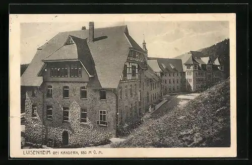 AK Luisenheim b. Kandern, Häuseransicht im Grünen