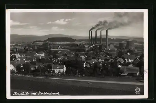 AK Hirschfelde, Teilansicht mit Grosskraftwerk