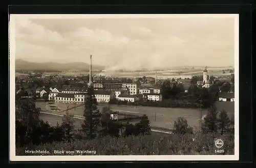 AK Hirschfelde i. Sa., Blick vom Weinberg auf den Ort