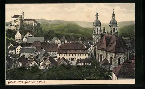 AK Gössweinstein, Teilansicht mit Kirche