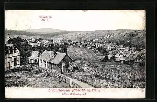 AK Schmiedefeld /Th., Ortsansicht aus der Vogelschau