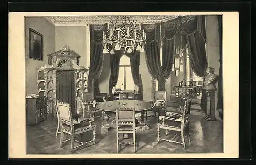 AK Freyburg a. U., Sektkellerei Kloss und Förster - Empfangszimmer