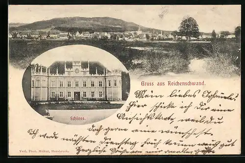 AK Reichenschwand, Schloss, Blick zum Ort