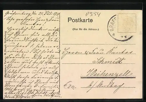 AK Gräfenberg, Unterer Markt, Ehem. Wolfsberger Schloss