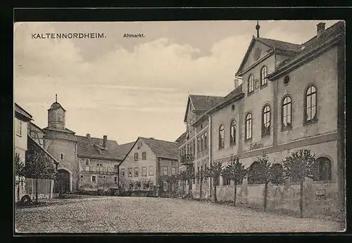 AK Kaltennordheim, Altmarkt mit Rathaus