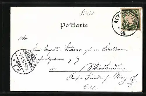 Lithographie Altötting, Kapuzinerkirche, Kapellplatz, Totalansicht