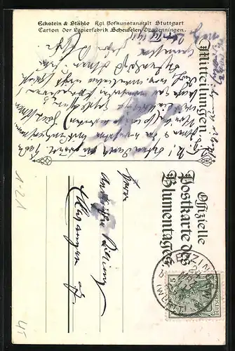 Künstler-AK Königspaar von Württemberg - Erinnerungskarte an Silberhochzeit 1911