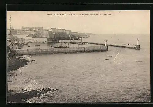 AK Belle-Ile, Le Palais, Vue générale de l`avant Port