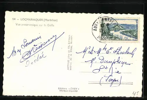 AK Locmariaquer, Vue panoramique sur le Golfe