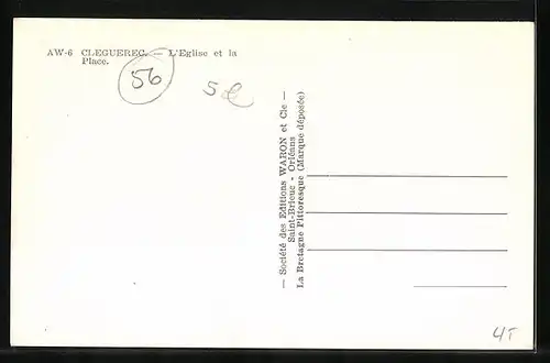 AK Cleguerec, L`Eglsie et la Place