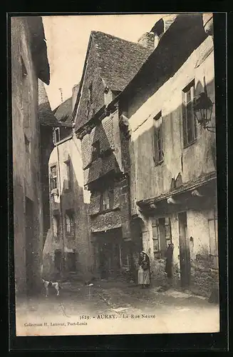 AK Auray, La Rue Neuve, Strassenpartie