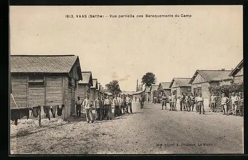 AK Vaas, Vue partielle des Baraquements du Camp